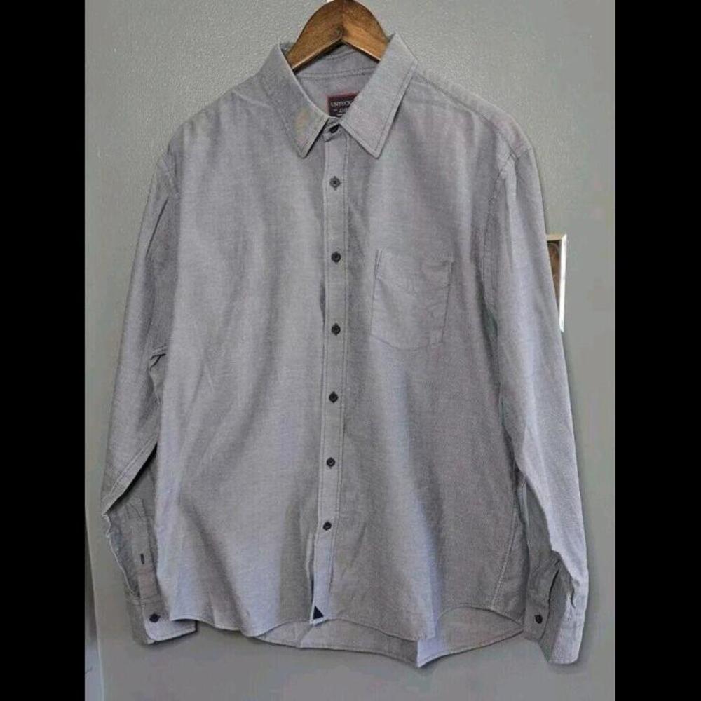 UNTUCKIT Button Down Shirt Men's X-Large XL Blue 100% Cotton Long Sleeve